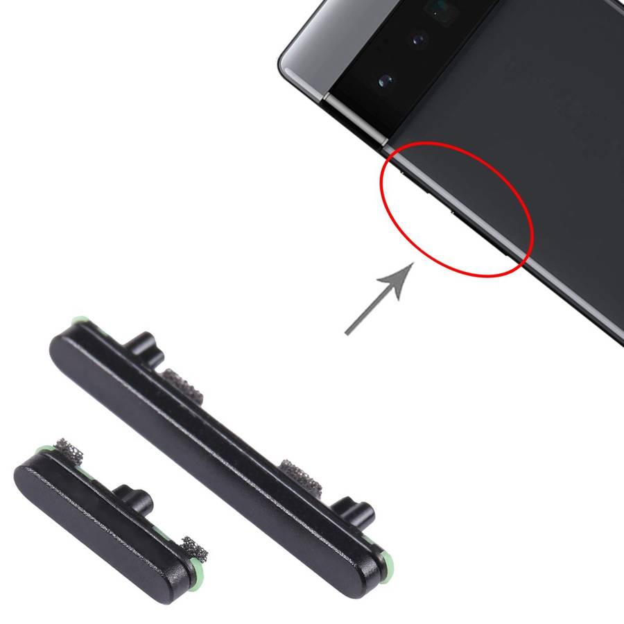 For Google Pixel 6 Pro Original Power Button + Volume Button Control Button (Black)