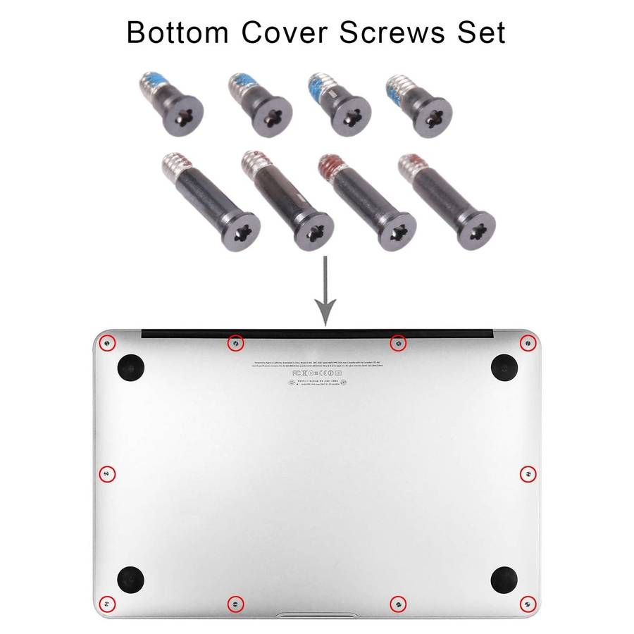 Bottom Cover Screws Set for MacBook Pro 14 2021 A2442 / Pro 16 2021 A2485 / Pro 14 2023 ... (Grey)
