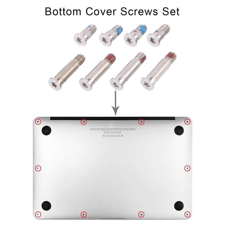 Bottom Cover Screws Set for MacBook Pro 14 2021 A2442 / Pro 16 2021 A2485 / Pro 14 20 ... (Silver)