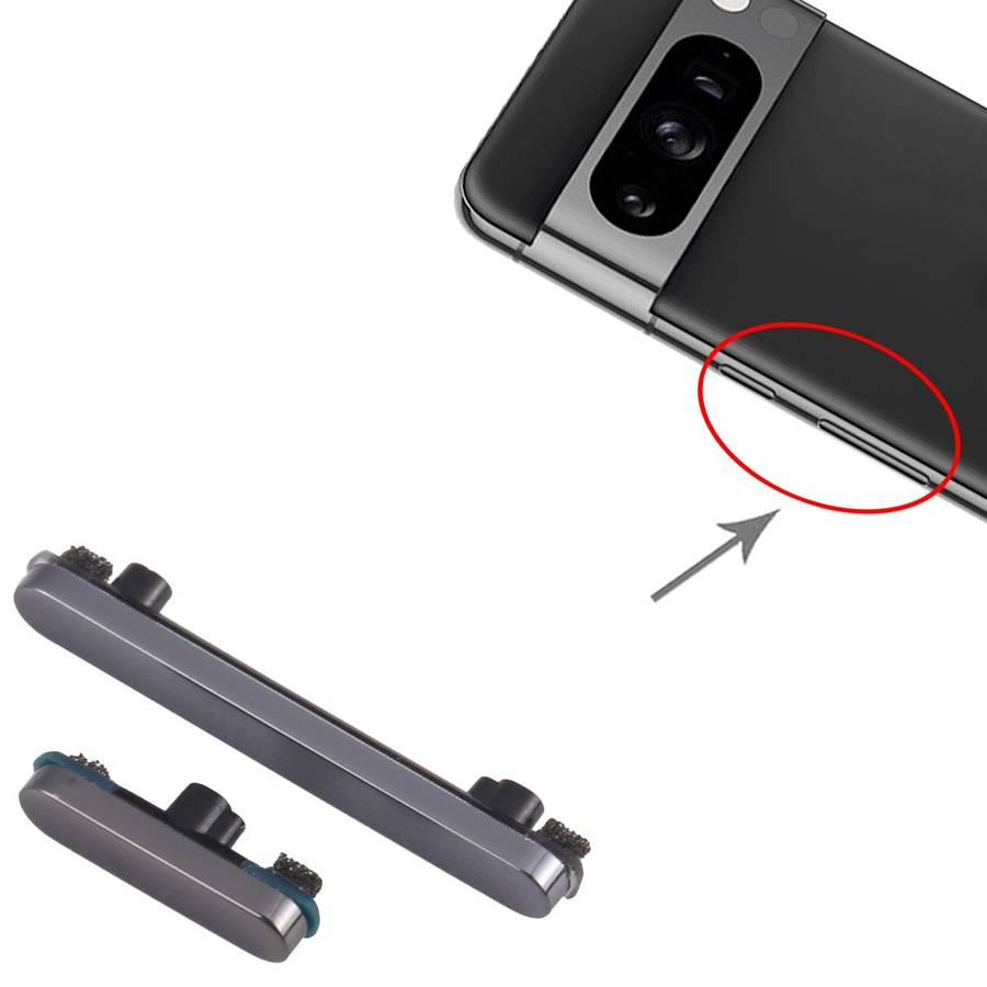 For Google Pixel 8 Pro Power Button + Volume Control Button (Black)