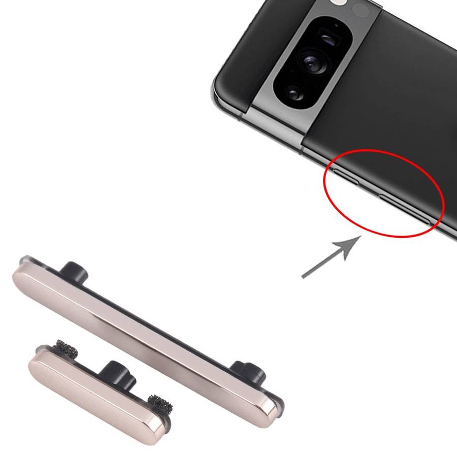 For Google Pixel 8 Pro Power Button + Volume Control Button (Gold)