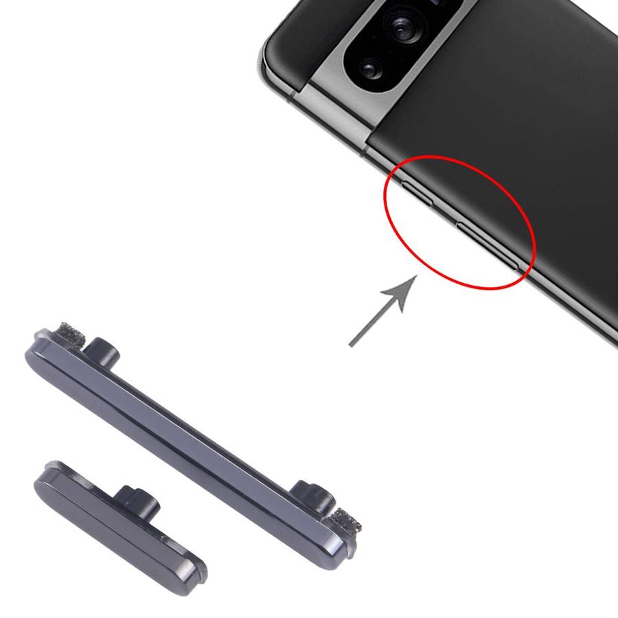 For Google Pixel 8 Pro Original Power Button and Volume Control Button (Black)