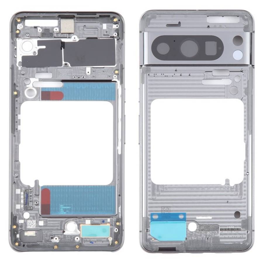For Google Pixel 8 Pro Original Middle Frame Bezel Plate (Black)