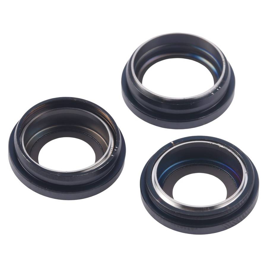 For iPhone 16 Pro Max 3pcs/Set Camera Lens Cover (Black)