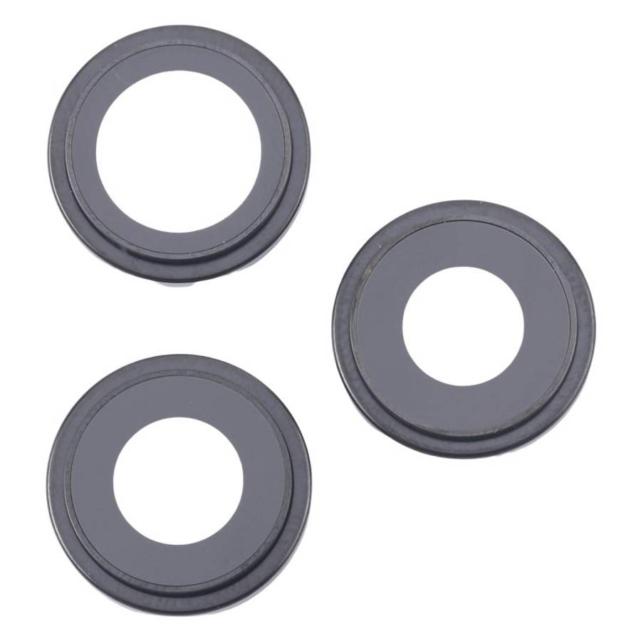 For iPhone 16 Pro 3pcs/Set Camera Lens Cover (Black)