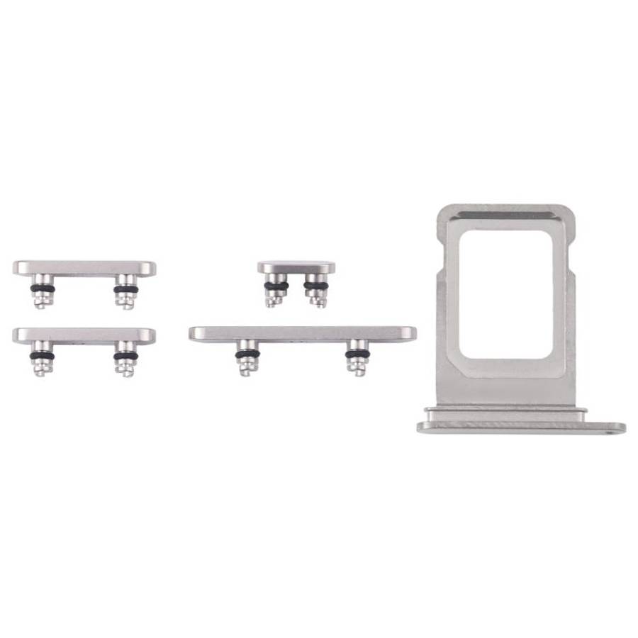 For iPhone 16 Pro Original SIM Card Tray + SIM Card Tray + Side Keys (White)