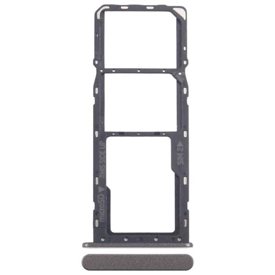 For Nokia C32 Original SIM Card Tray + SIM Card Tray + Micro SD Card Tray (Black)