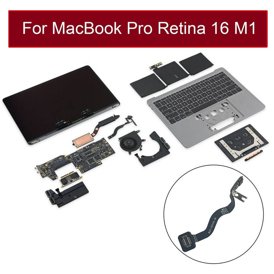 821-03114-A LCD Screen Cover Angle Sensor Sleep Cable for MacBook Pro Retina 16 M1 A2485 EMC3651 2