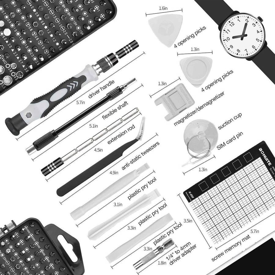 122 in 1 Precision Magnetic Screwdriver Kit(White)
