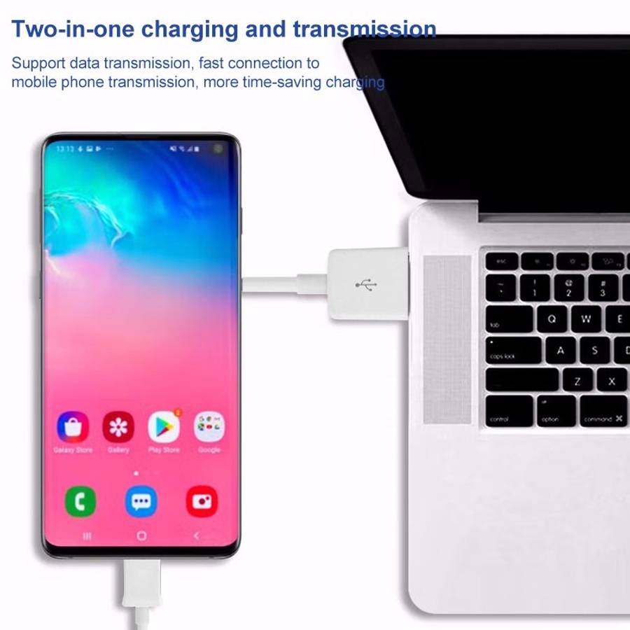 Micro USB Data Sync Charger Cable, Cable Length: 1m(White)