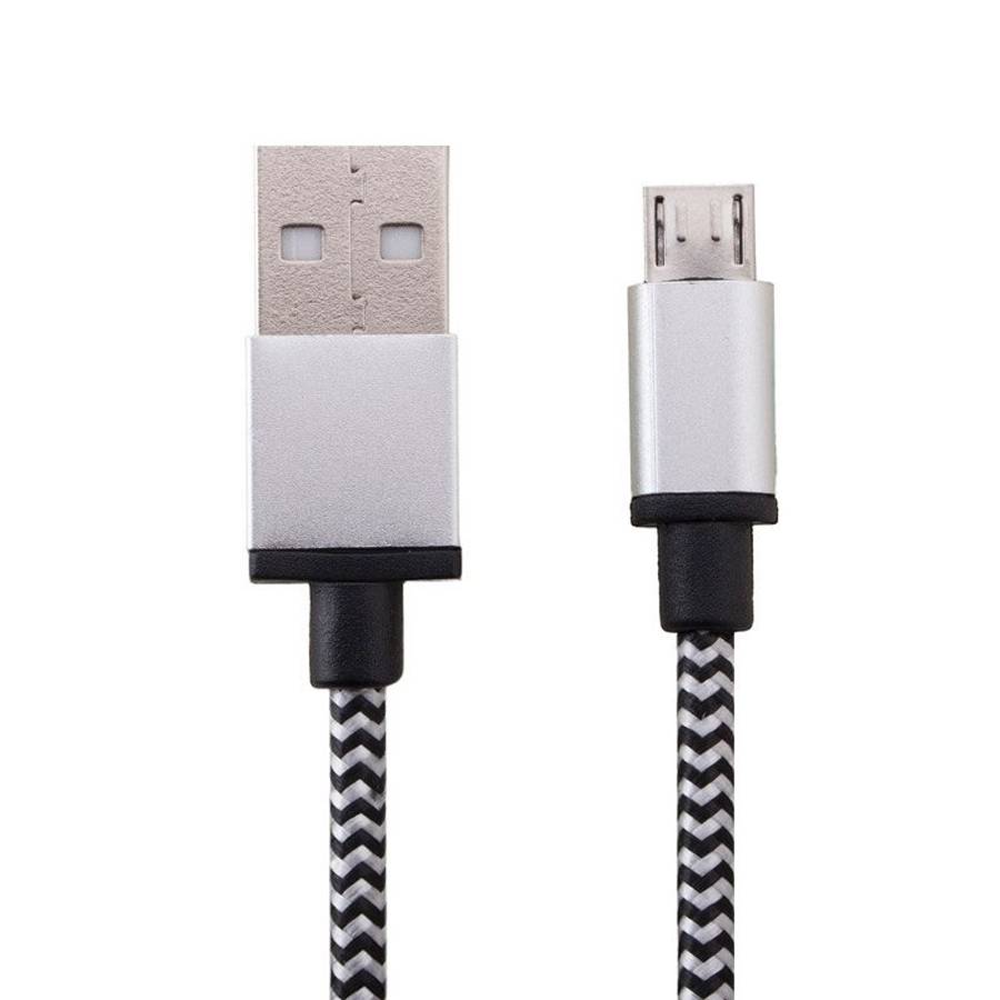 1m Woven Style Micro USB to USB 2.0 Data / Charger Cable