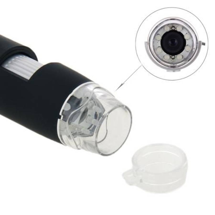 1.3 Mega Pixels 500X USB 2.0 Digital Microscope with 8 LED(Black)