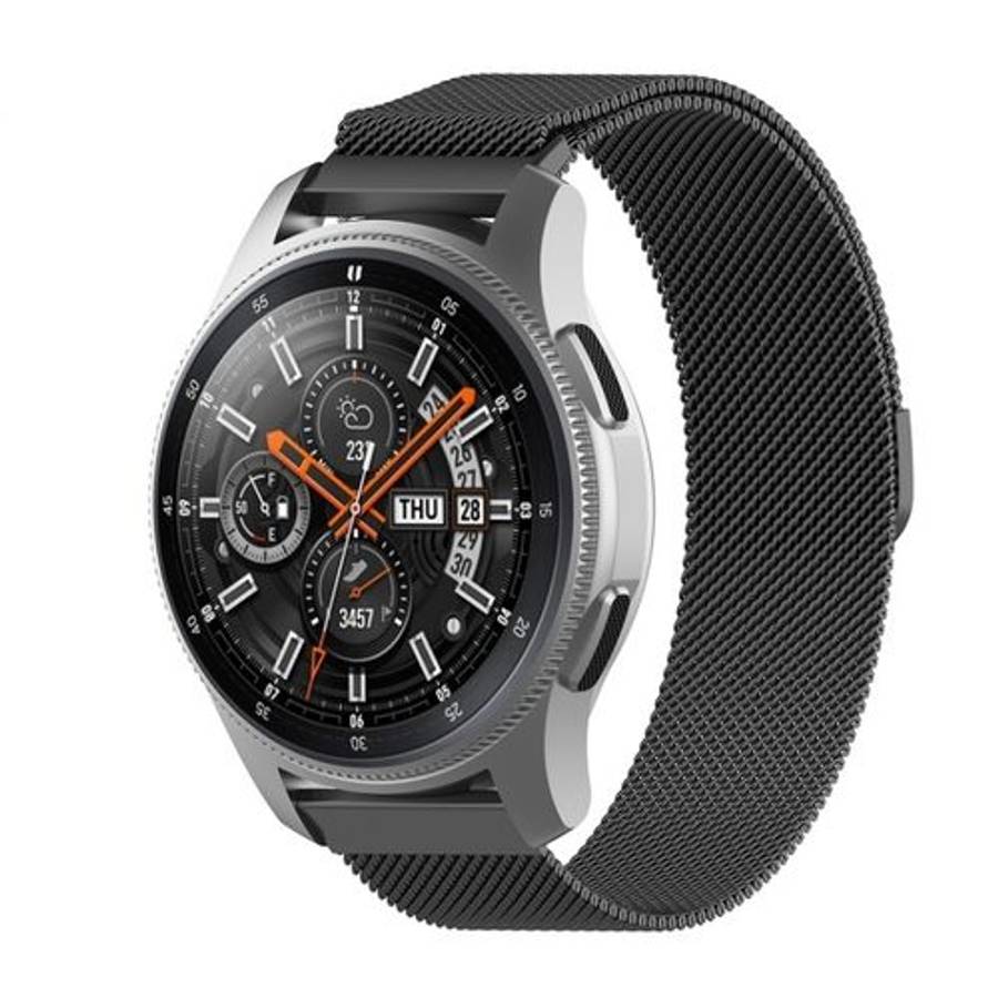 18mm Milan Stainless Steel Mesh Watch Band(Black)