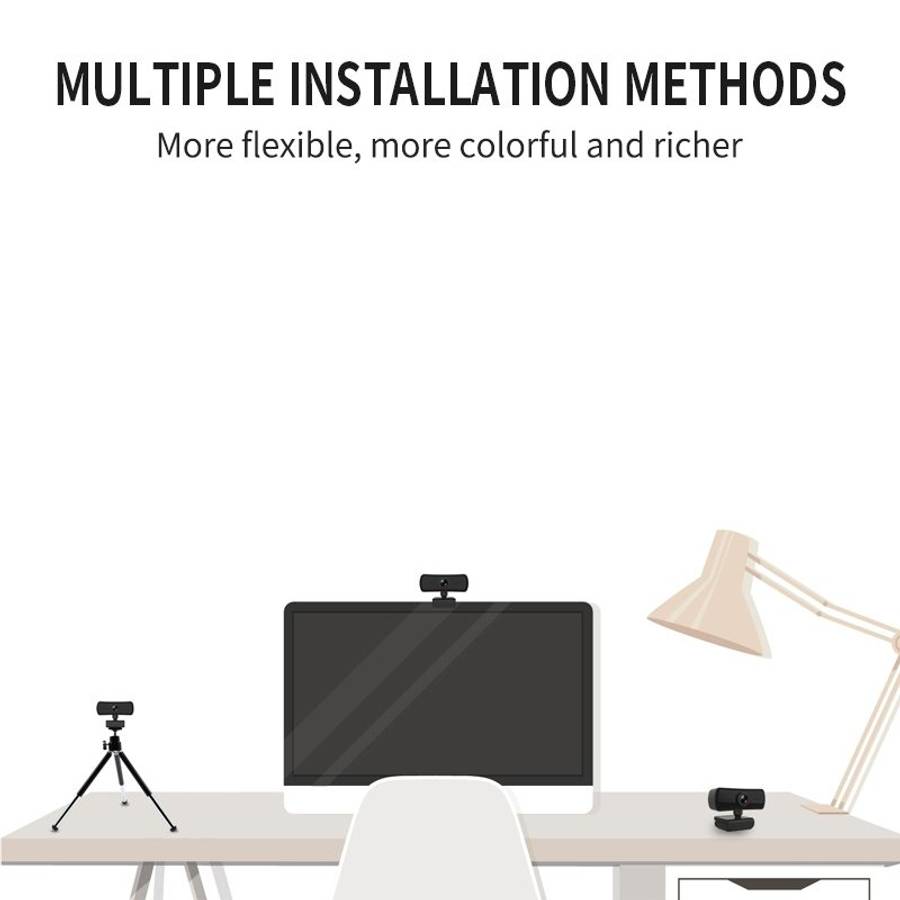 C3 400W Pixels 2K Resolution Auto Focus HD 1080P Webcam 360 Rotation For Live Broadcast Video Conf