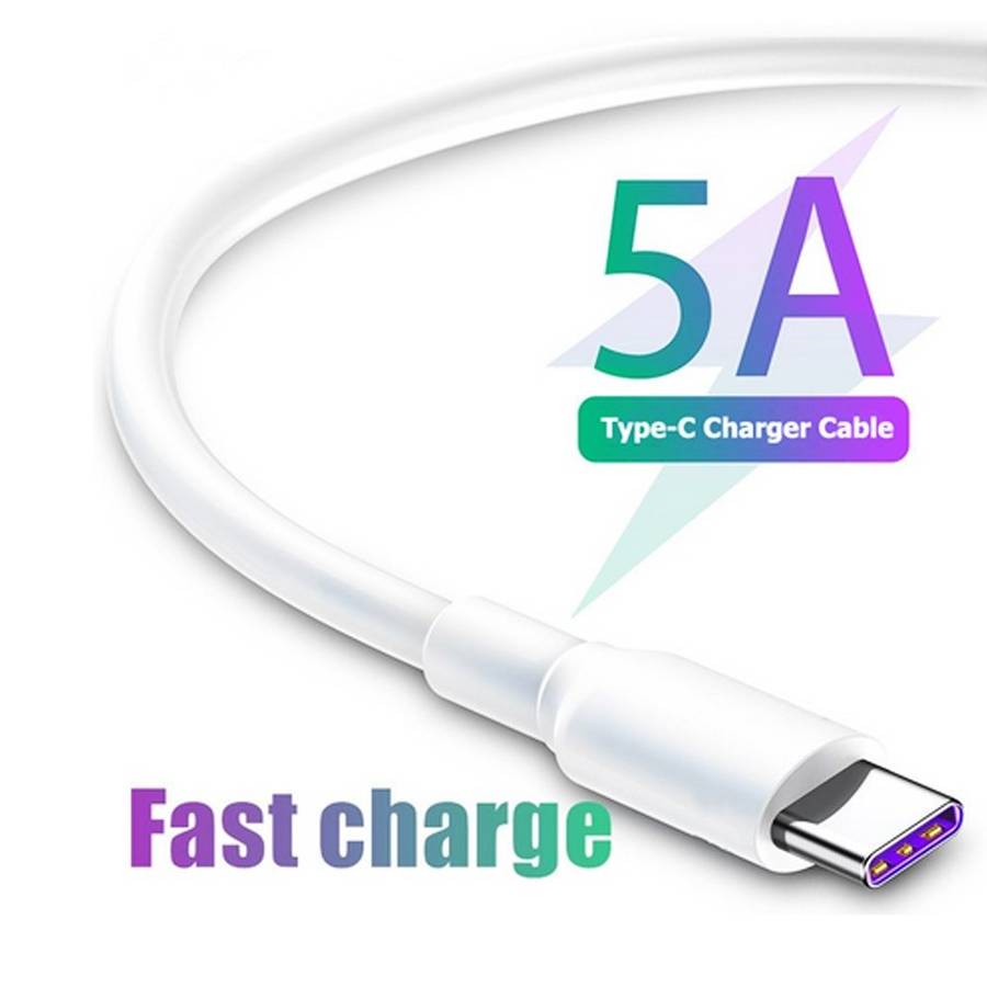 5A USB to USB-C / Type-C Flash Charging Data Cable, Cable Length: 2m