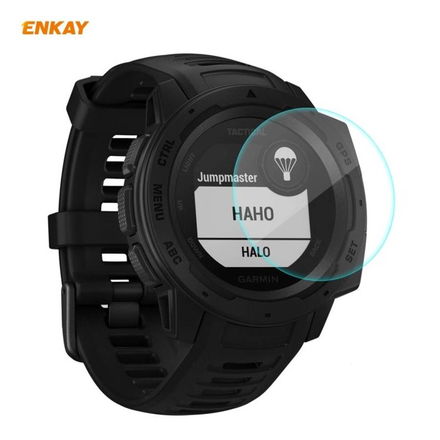 For Garmin Instinct Tactical ENKAY Hat-Prince 0.2mm 9H 2.15D Curved Edge Tempered Glass Screen Pro