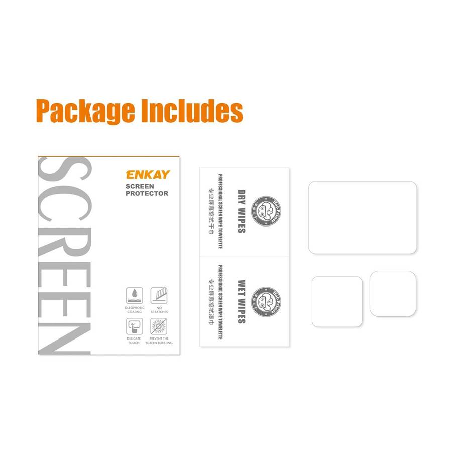 1 PC ENKAY Hat-Prince 3 in 1 Front + Back 0.2mm Tempered Glass Screen Protector Camera Film For Go
