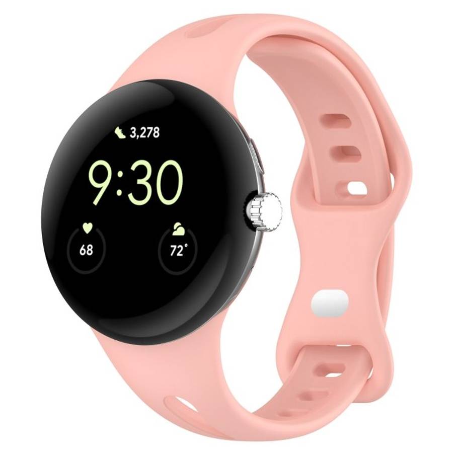 For Google Pixel Watch 4 / 3 / 2 / 1 41mm Water Drop Slimming Butterfly Button So ... (Light Pink)