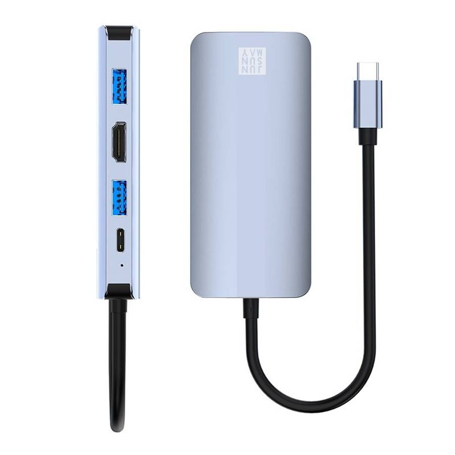 JUNSUNMAY 7 in 1 Multifunctional USB-C Hub Docking Station Adapter -