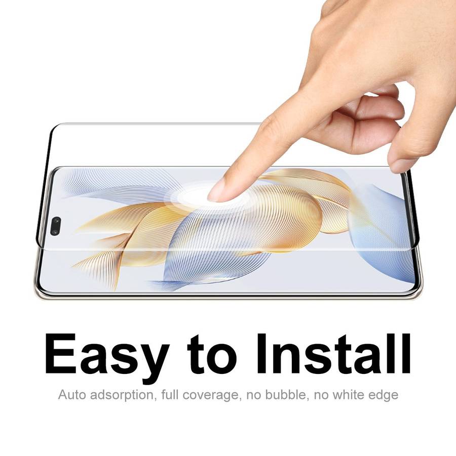 For Honor 90 Pro 2pcs ENKAY Hat-Prince Hot Bending Full Coverage Side Glue Tempered Glass Film