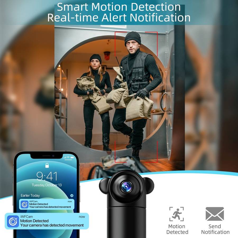 V10 HD Infrared Home Night Vision Mini Camera Remote Control Family Security Camera