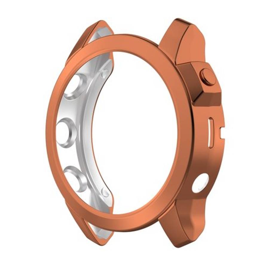 For Garmin Fenix 7S Pro Half Package Electroplated TPU Watch Protective Case(Gold)