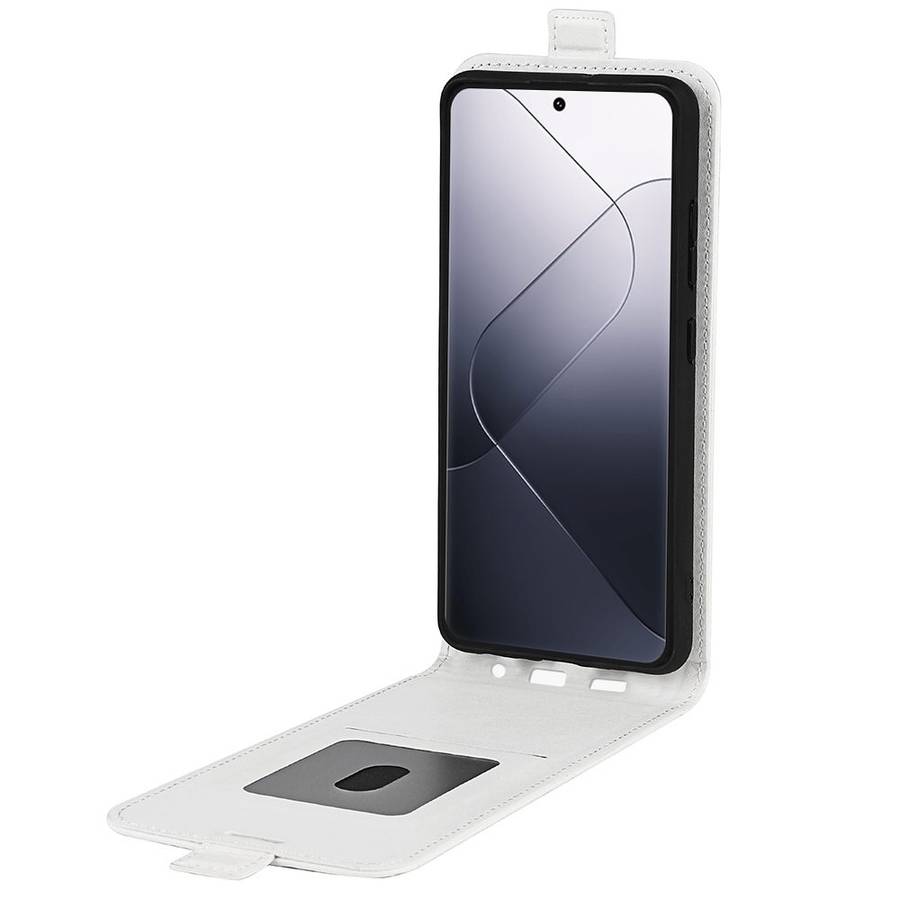 For Xiaomi 14 Pro R64 Texture Single Vertical Flip Leather Phone Case(White)