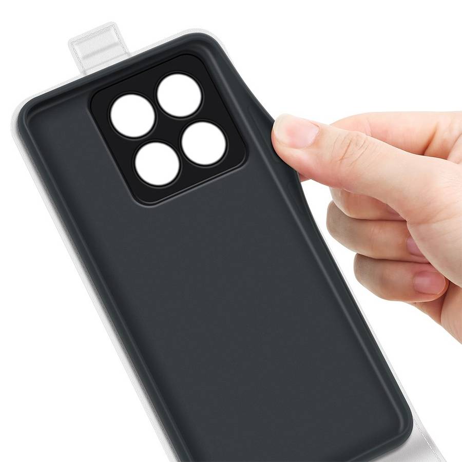 For Xiaomi 14 Pro R64 Texture Single Vertical Flip Leather Phone Case(White)