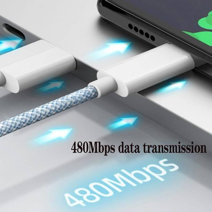 XJ-99 2pcs 1m 60W USB-C / Type-C to Type-C Fast Charging Data Cable