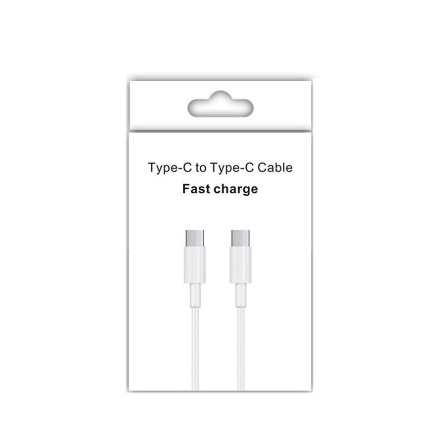 XJ-99 2pcs 1m 60W USB-C / Type-C to Type-C Fast Charging Data Cable