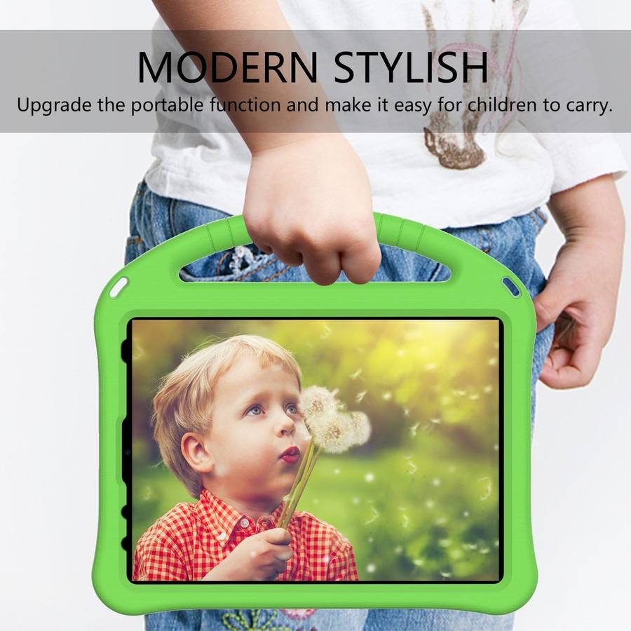 For iPad Pro 11 2025 / 2024 EVA Shockproof Tablet Case with Holder(Green)