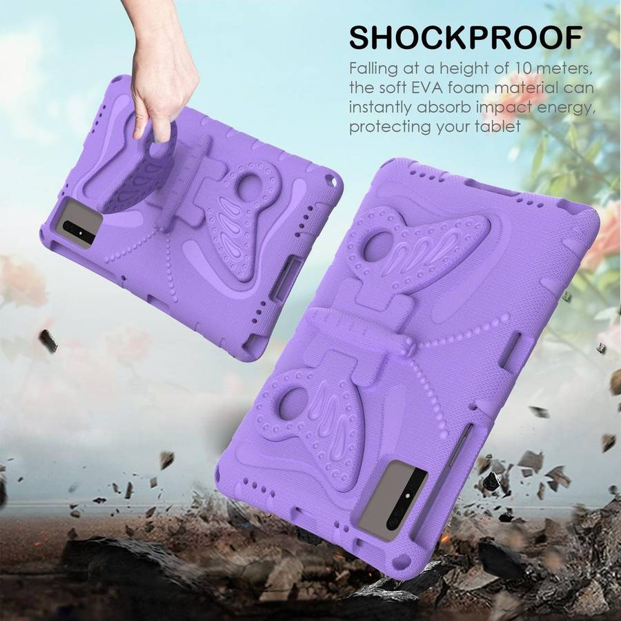 For Xiaomi Redmi Pad 2 /SE 11 2025 Butterfly Bracket EVA Shockproof Tablet Case(Light Purple)