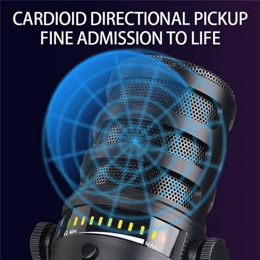 MV7 Monitoring Cardioid Dynamic Live Broadcast Microphone With Desktop Bracket
