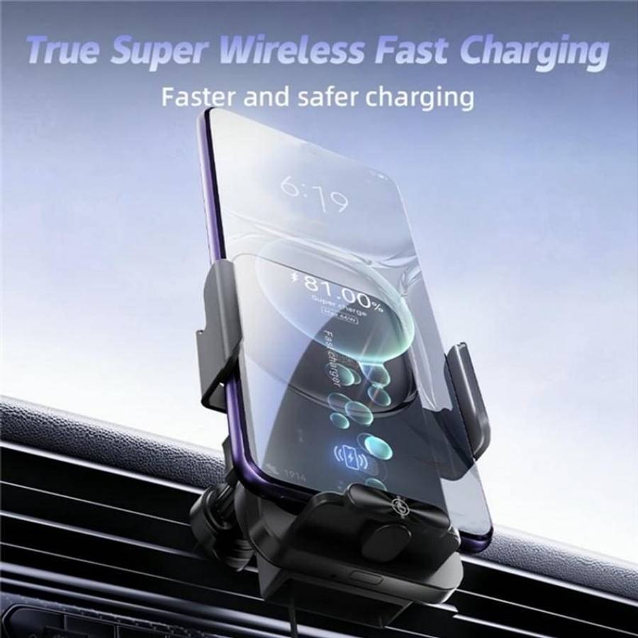 SD06 Car Air Vent Mount Anti Shake Automatic Clamping Wireless Charging Phone Stand