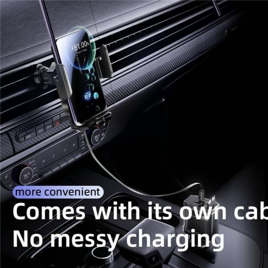 SD06 Car Air Vent Mount Anti Shake Automatic Clamping Wireless Charging Phone Stand