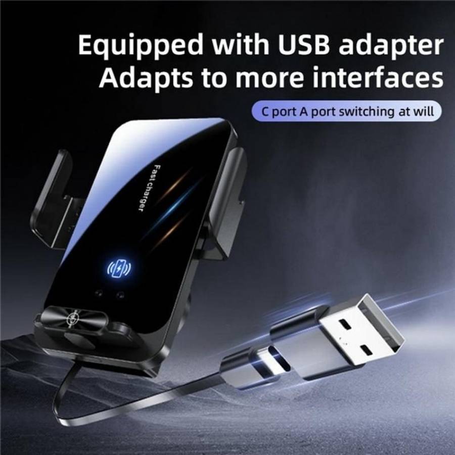 SD06 Car Air Vent Mount Anti Shake Automatic Clamping Wireless Charging Phone Stand