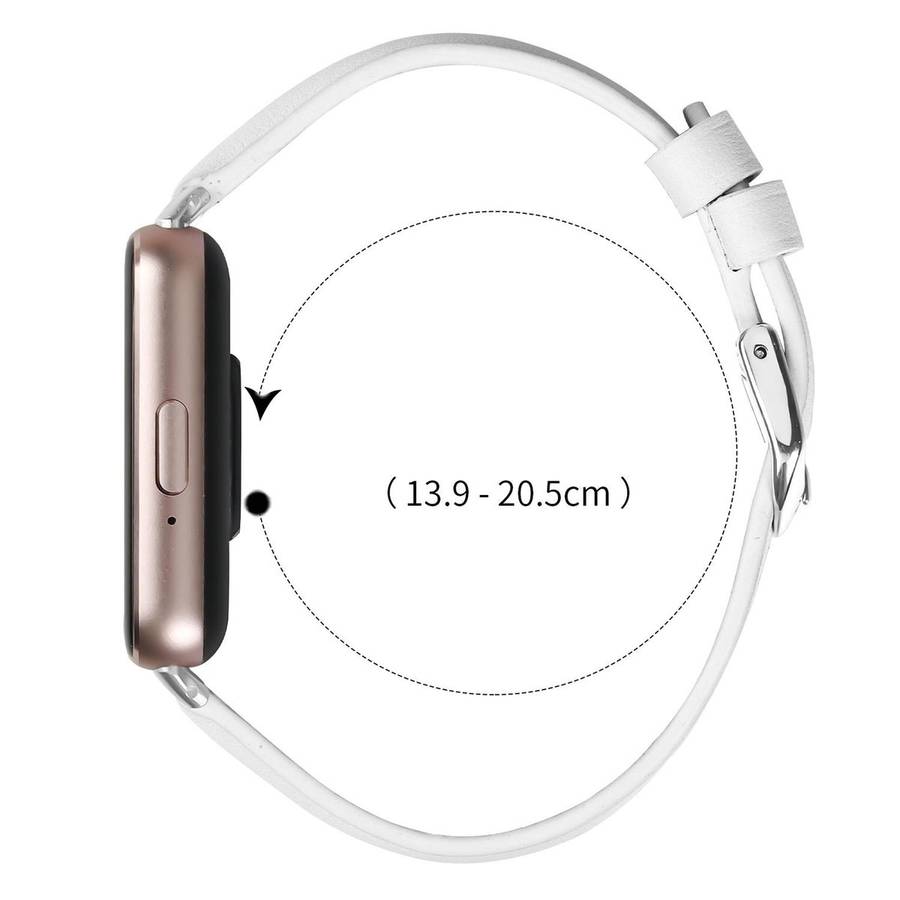 18mm Slim Genuine Leather Watch Band(White)