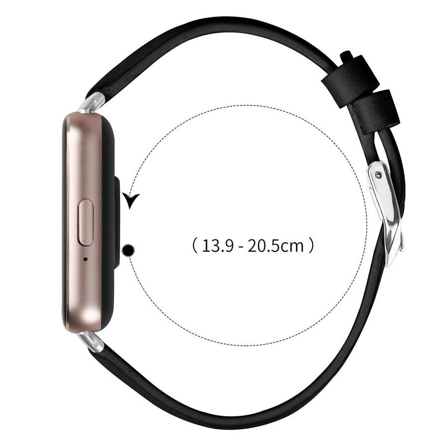 18mm Slim Genuine Leather Watch Band(Black)