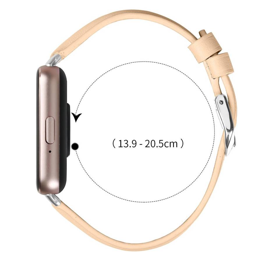 18mm Slim Genuine Leather Watch Band(Camel)