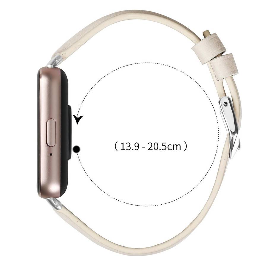 18mm Slim Genuine Leather Watch Band(Apricot)
