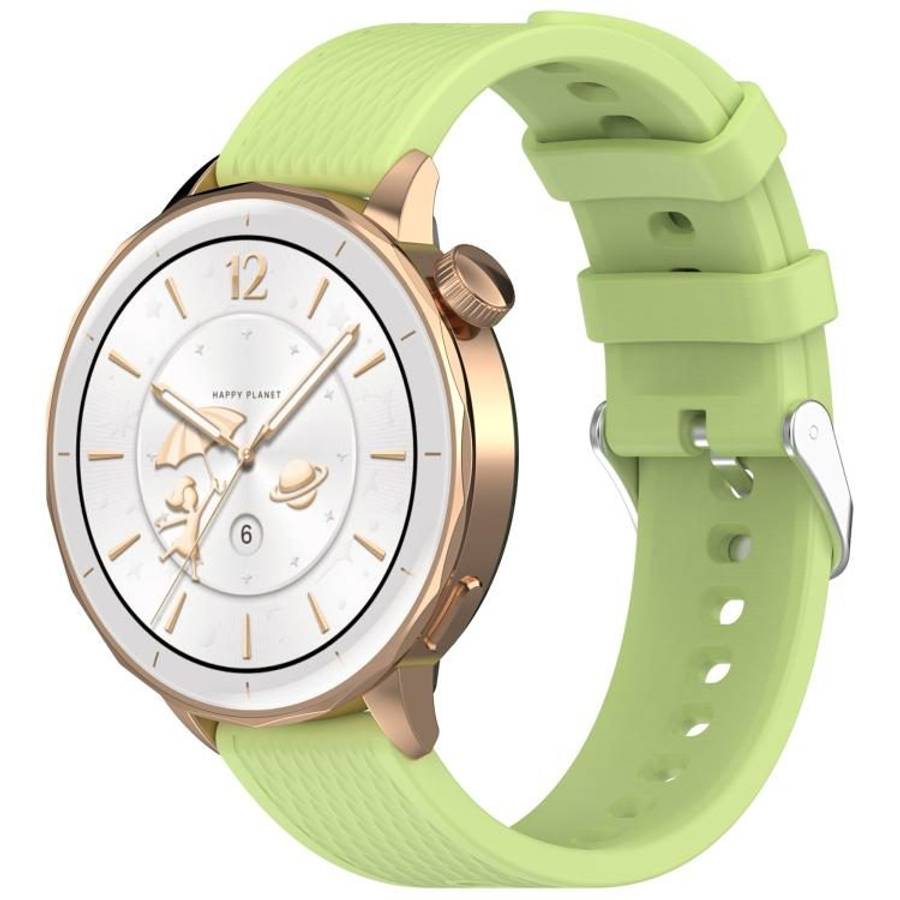 18mm Rhombus Texture Quick Release Buckle Silicone Watch Band(Lime)