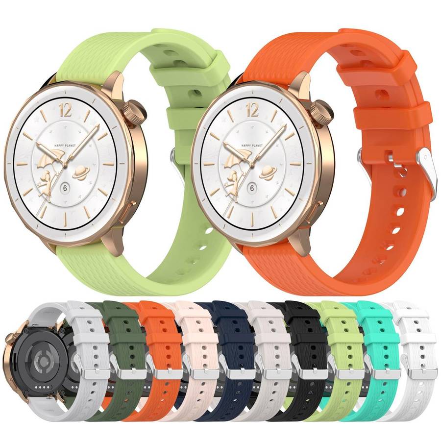 18mm Rhombus Texture Quick Release Buckle Silicone Watch Band(Lime)
