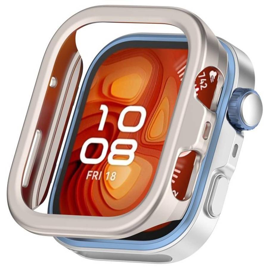 For Huawei Watch Fit 4 Pro Half Coverage Hollow PC Watch Protective Case(Starlight)