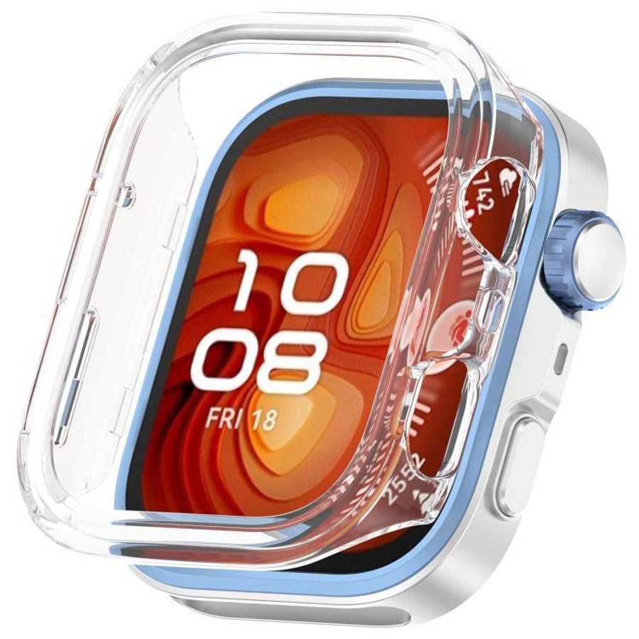 For Huawei Watch Fit 4 Pro Half Coverage Hollow PC Watch Protective Case(Transparent)