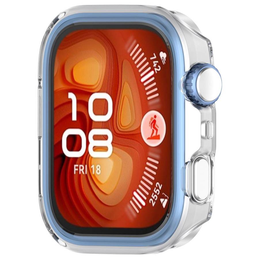 For Huawei Watch Fit 4 Pro Half Coverage Hollow PC Watch Protective Case(Transparent)
