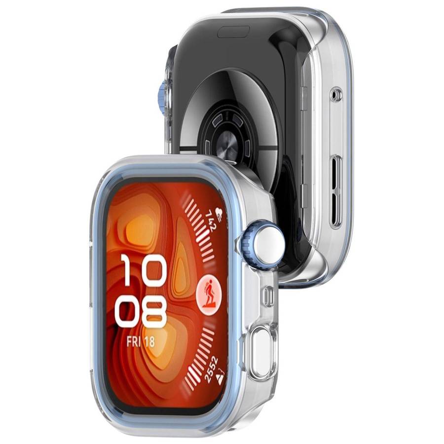 For Huawei Watch Fit 4 Pro Half Coverage Hollow PC Watch Protective Case(Transparent)