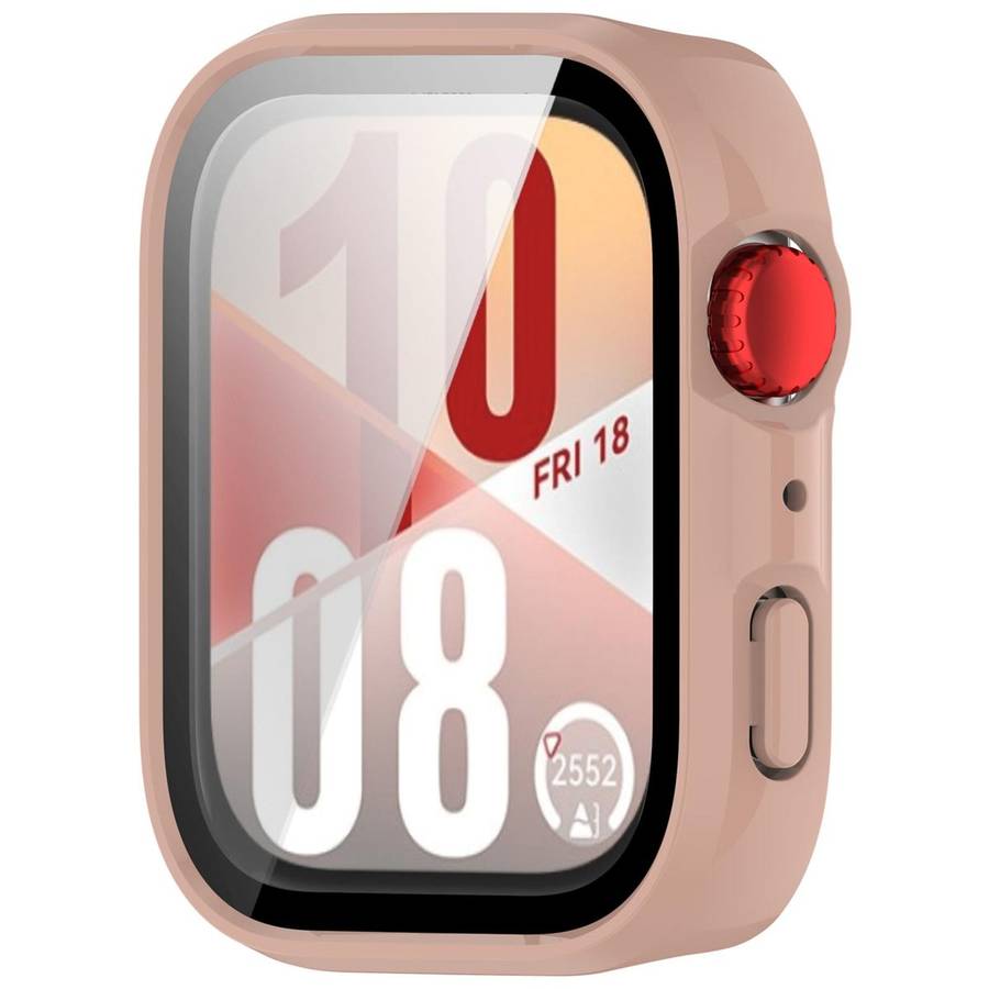 For Huawei Watch Fit 4 Pro Tempered Film Integrated PC Watch Protective Case(Cherry Pink)