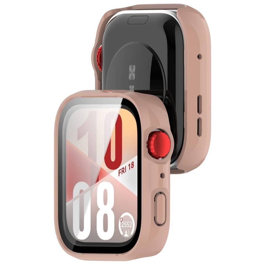For Huawei Watch Fit 4 Pro Tempered Film Integrated PC Watch Protective Case(Cherry Pink)