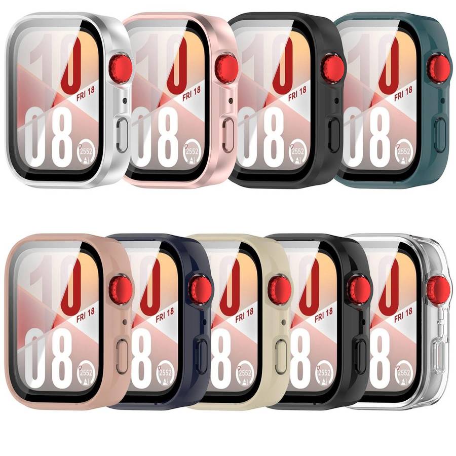 For Huawei Watch Fit 4 Pro Tempered Film Integrated PC Watch Protective Case(Cherry Pink)
