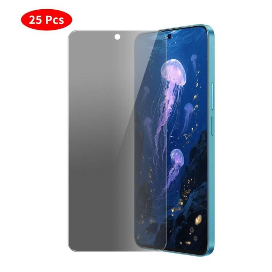 For Xiaomi Poco X7 Pro JUNSUNMAY 25pcs Privacy Screen Protector Tempered Glass Film